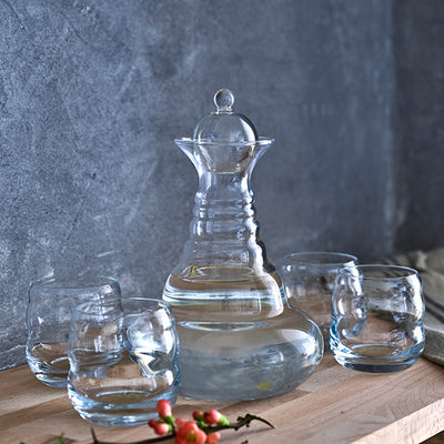 Pack Jarra de Agua Revitalizadora Alladin Gold y 4 Vasos Mythos Gold 1.3 l