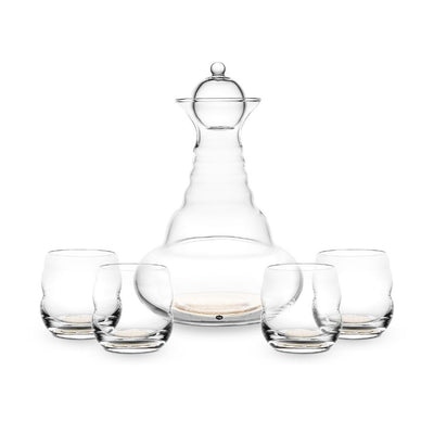 Pack Jarra de Agua Revitalizadora Alladin Gold y 4 Vasos Mythos Gold 1.3 l