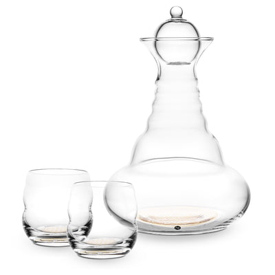 Pack Jarra de Agua Revitalizadora Alladin Gold y 2 Vasos Mythos Gold 1.3 l