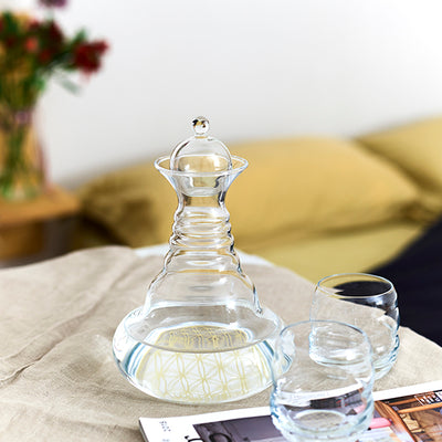 Pack Jarra de Agua Revitalizadora Alladin Gold y 2 Vasos Mythos Gold 1.3 l